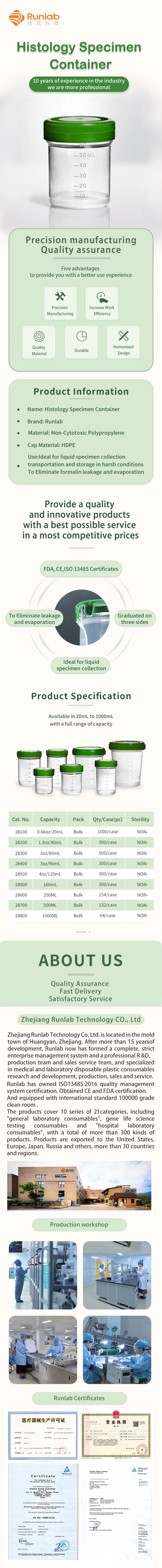 Specimen Container Collection Supplies