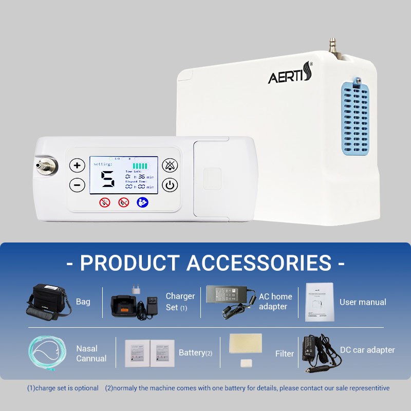 Aerti Elderly Care Portable Medical Products Outdoor Oxygen Supply Equipment with Bag