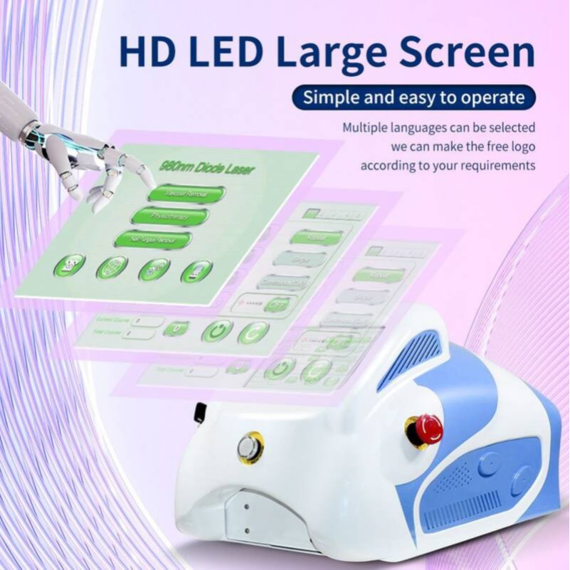 980nm Diode Laser Spider Vein Removal Machine Nail Fungus Removal Vascular Removal Physical Therapy Laser Beauty Equipment