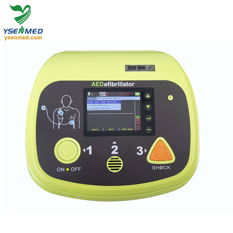 Emergency Ys-Aed7000p Medical Supplies First Aid Portable LCD Display Aed Defibrillator Medical Equipment