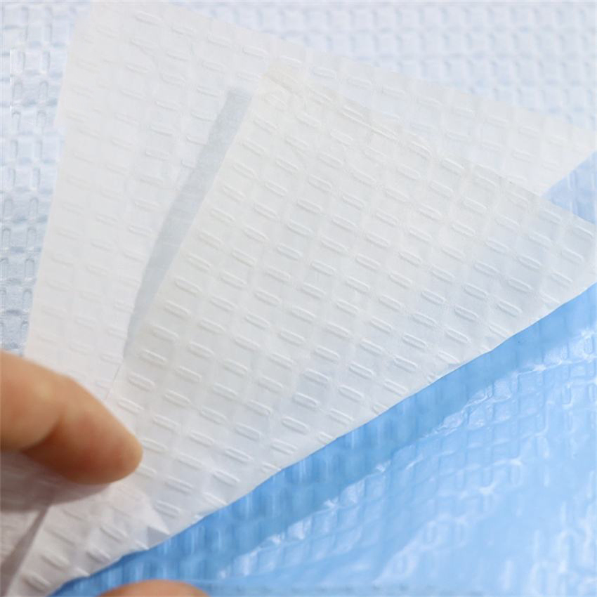 Big Size Two Tissues and One PE Film Disposable Medical Supplies Bed Pads for Exam