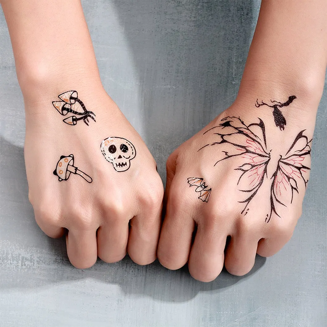 Customised Organic Sexy Fake Water Proof Brown Red Maroon Mehndi Indian Henna Tattoo Sticker for Hands Feet