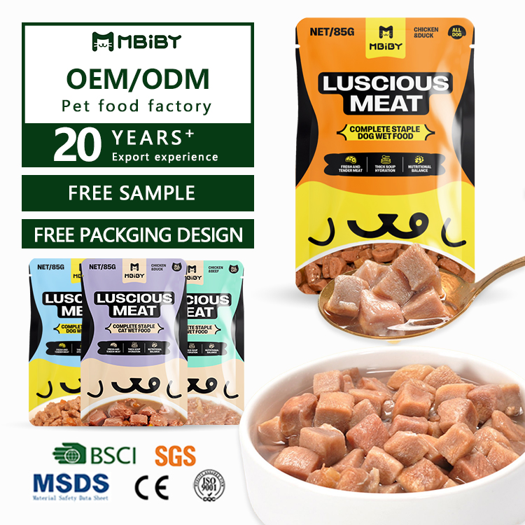 OEM ODM Pure Natural Raw Materials Simple Ingredients Pet Pouch Wet Cat Food