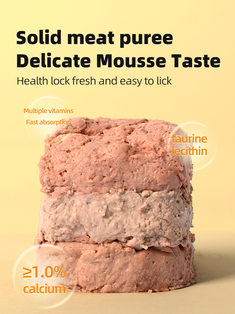 Factory Wholesale Nutritious Creamy Mousse Pate Pouch Pet Wet Moist Food Fluid Soft Texture 50g Rabbit &amp; Carrot