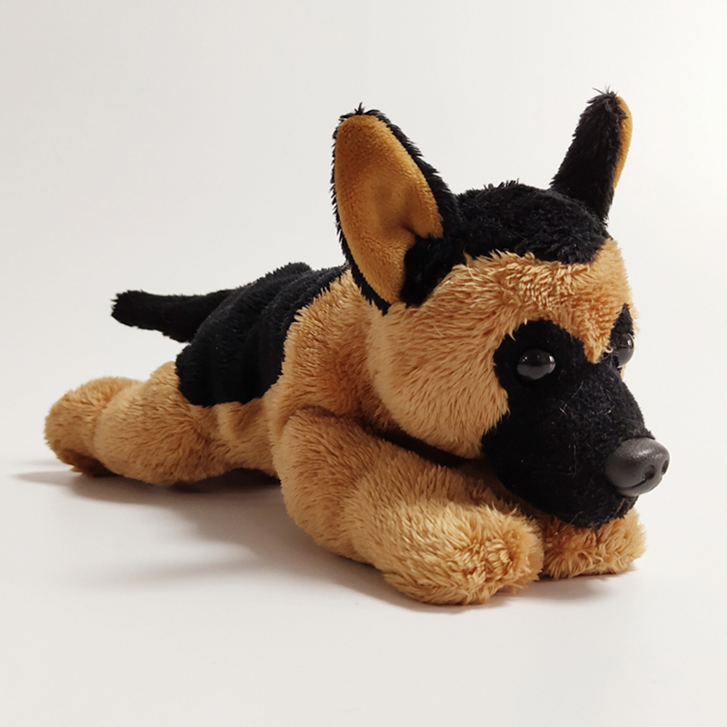 Hot Sale 30cm Fluffy Soft Stuffed Animal Toy Cuddly Plush German Shepherd Dog