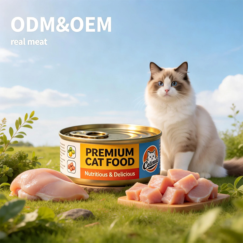 High Protein Chicken Fresh Vegetables Wet Cat Food Canned