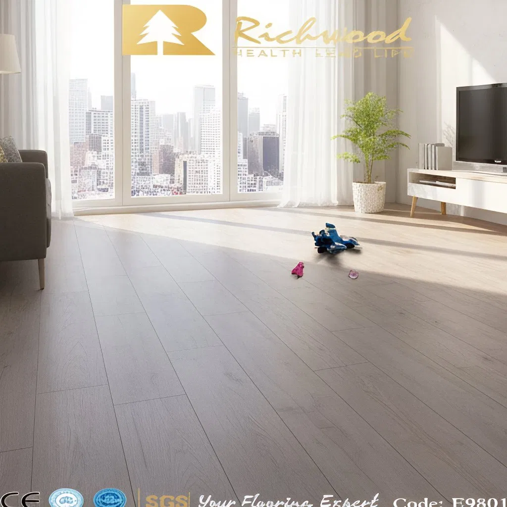 Aqua 100% Waterproof Engineered Wood Fiber Industrial Laminate Floor Flooring with Organic Core Board for Living Room/Dining Room/Offices