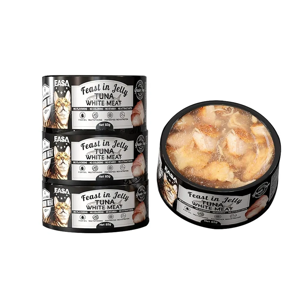High Water Content 85g Tuna Red Meat Cat Jelly Wet Food Can