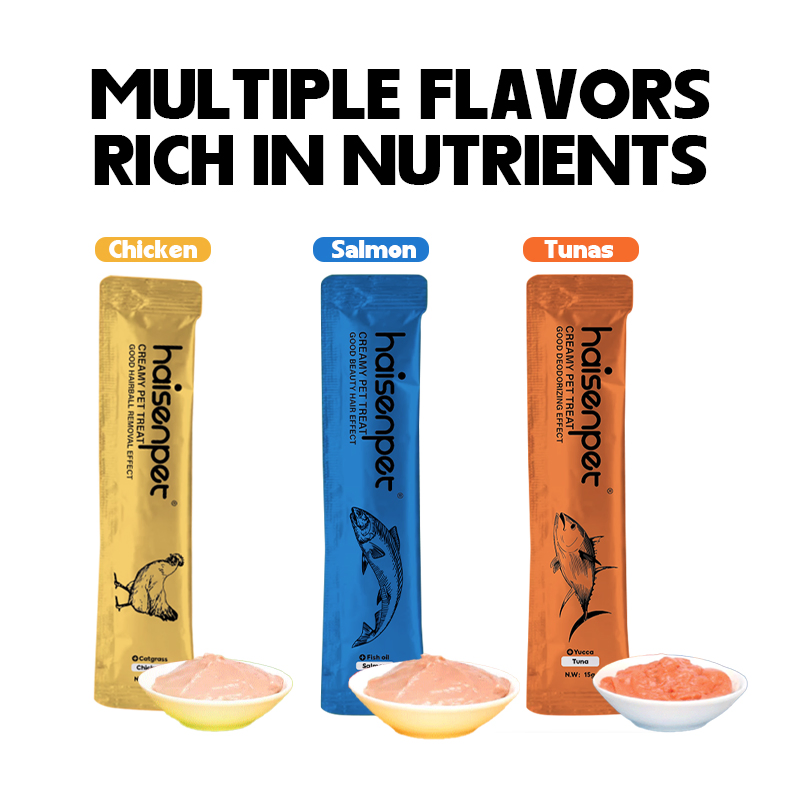 Factory Supplier Premium Tuna Pet Wet Snack Creamy Cat Treat Food for Healthy Skin Wet Food for Cat