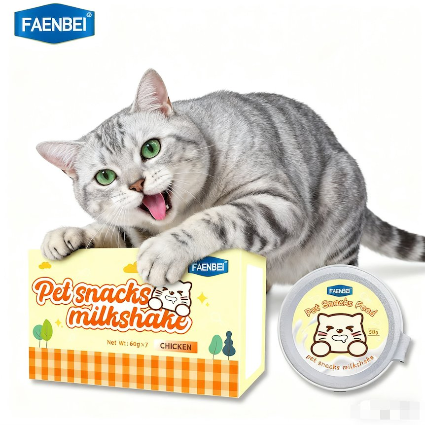Aluminum Can Pet Food Pet Snack Milk Shake Kucing Alimento Faenbei 50g
