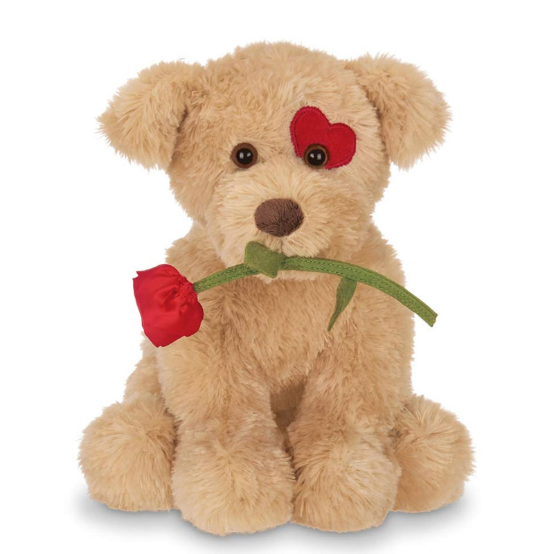 25cm Soft Fluffy Brown Stuffed Animal Toy Cute Plush Dogs for Valentines Day