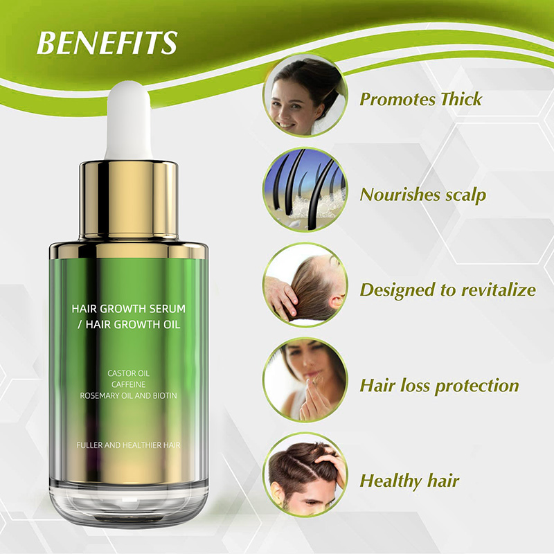 Natural Private OEM/ODM 100% Natural Organic Label Hair Growth Oil Serum Rosemary Mint Scalp Strengthening Organic Anti Hair Loss Hair Growth Serum