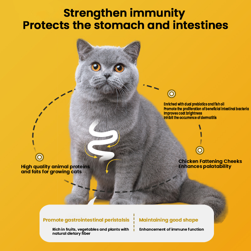 Pet Food Freeze-Dried Cat Food for Adults and Kittens Low Temperature Baking 1.5kg Cat Food