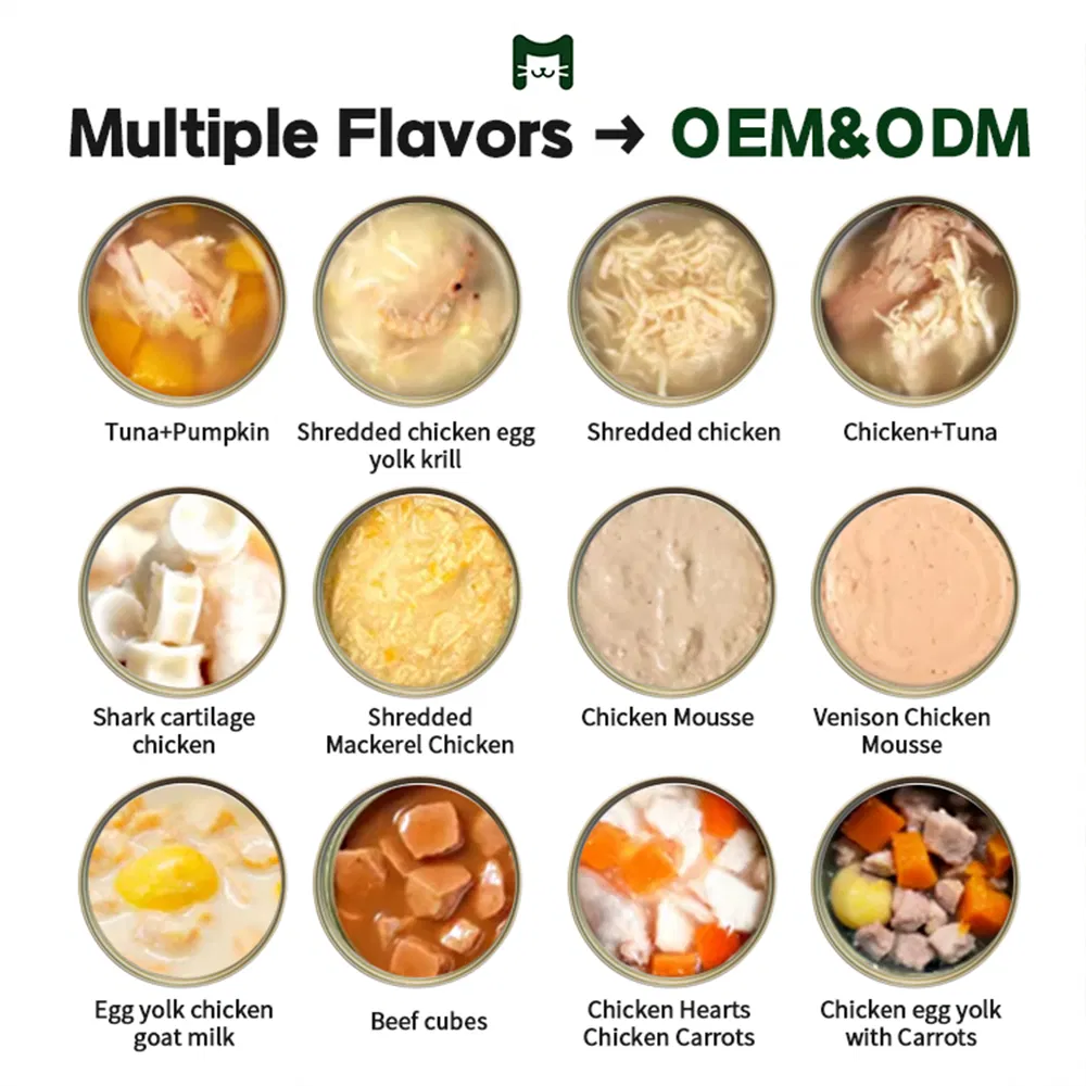 Cat Wet Food Cat Snacks Private Label Canned Cat Treats/Pet Food Dog Food Supplier