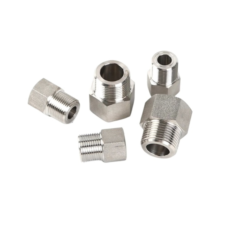 Food Grade 304 Stainless Steel Pressure Gauge Inner and Outer Thread Conversion Joint