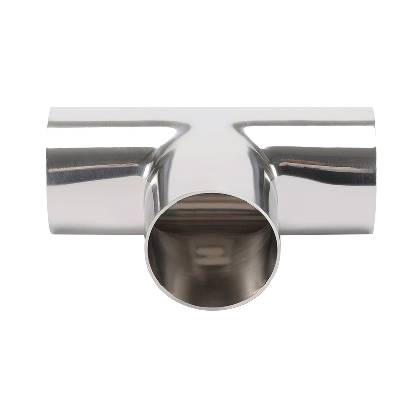 Stainless Steel 304 3 Way Joint Sanitary Mirror Polishing Food-Grade Welded Water Pipe Tee Joint