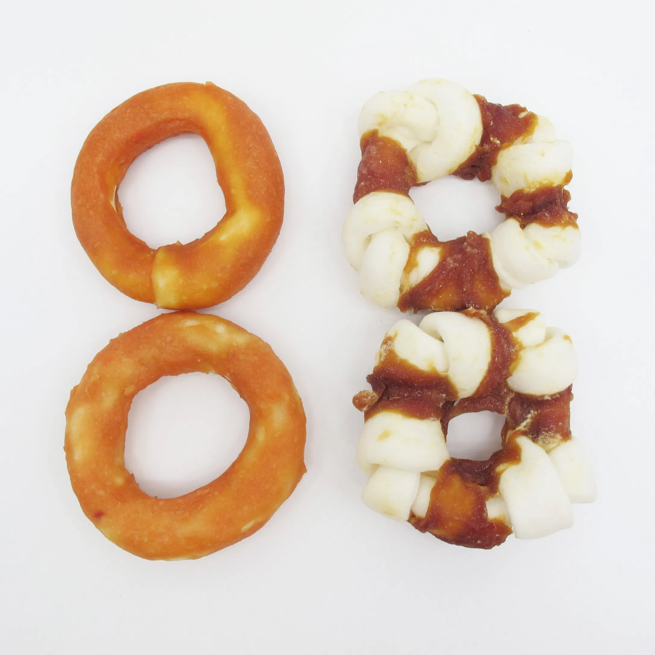 Easy Digestion High Calcium Protein Foamed Cowhide Ring Dried Duck Donut Dry Dog Molar Food Pet Snack Treat