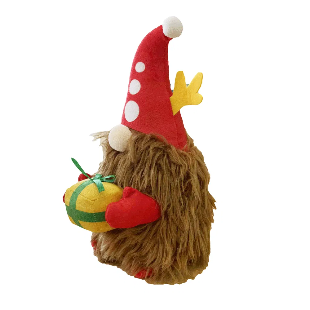 Hot-Selling Christmas Plush Dog Toys Squeaky Dwarf Shaped Toy