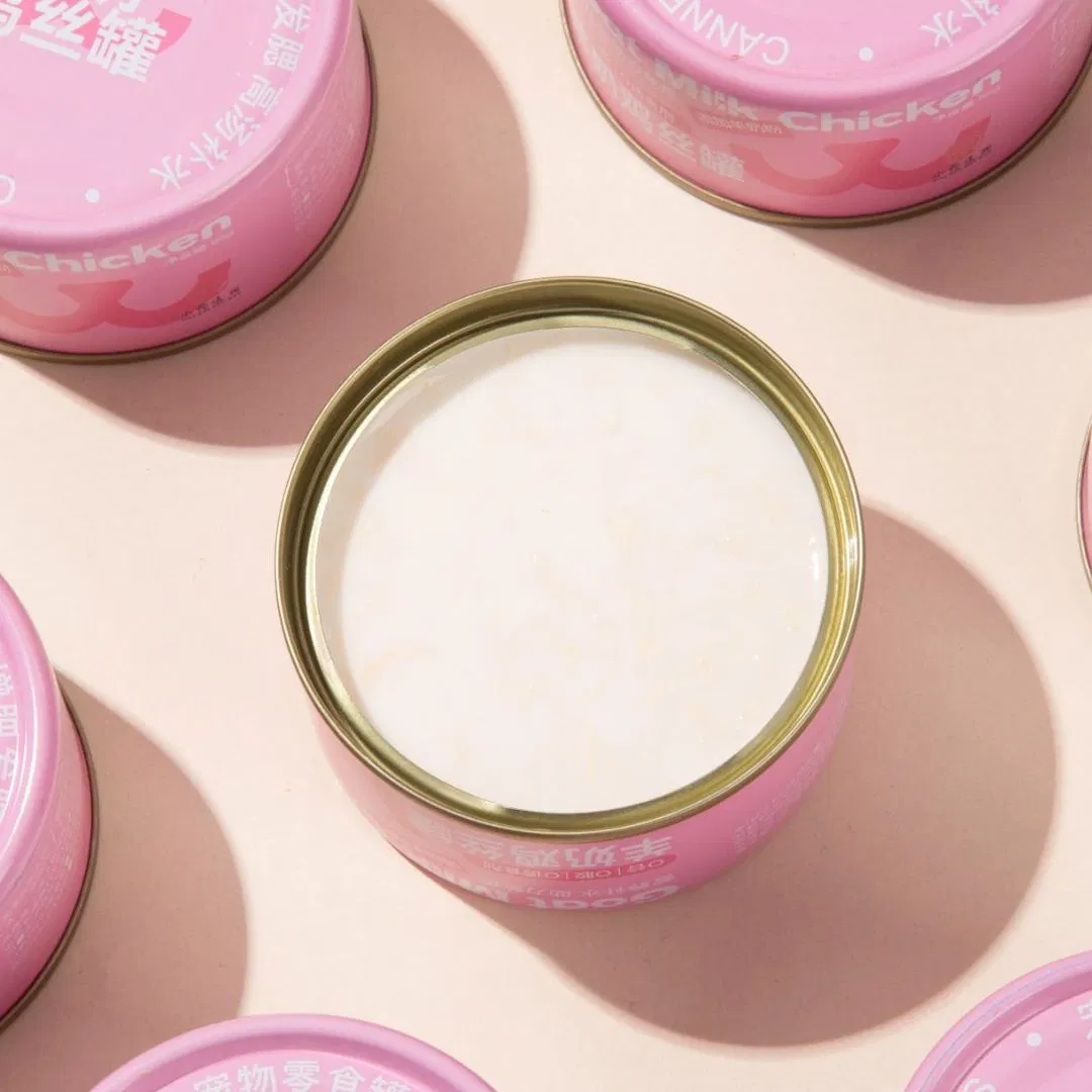 Factory Direct Best Selling Moist Soft Texture Real Meat Chicken / Tuna / Beef / Cod / Duck / Sea Snack / Fish Broth Sea Canned Pet/Cat Wet Food