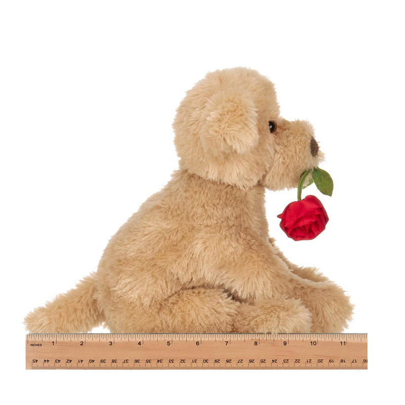 25cm Soft Fluffy Brown Stuffed Animal Toy Cute Plush Dogs for Valentines Day
