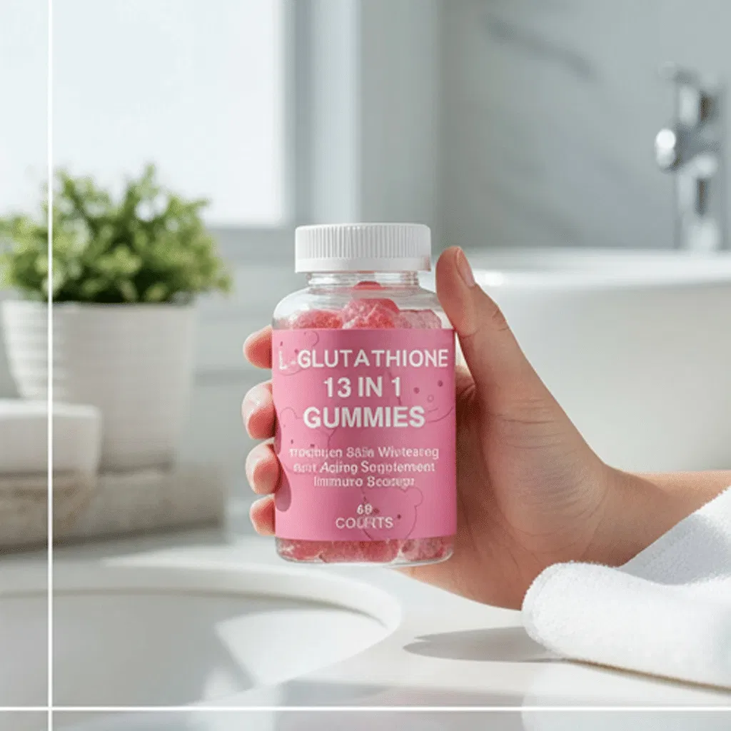 Premium OEM Private Label Organic L-Glutathione Gummy with Collagen 13 in 1 Skin Whitening Brightening Antioxidant Gummies