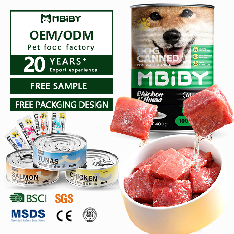 OEM ODM Moist and Wet Dog Food Canned for Cat Dog and Pet Food Wholesale Suppliers 400g Tuna Flavors
