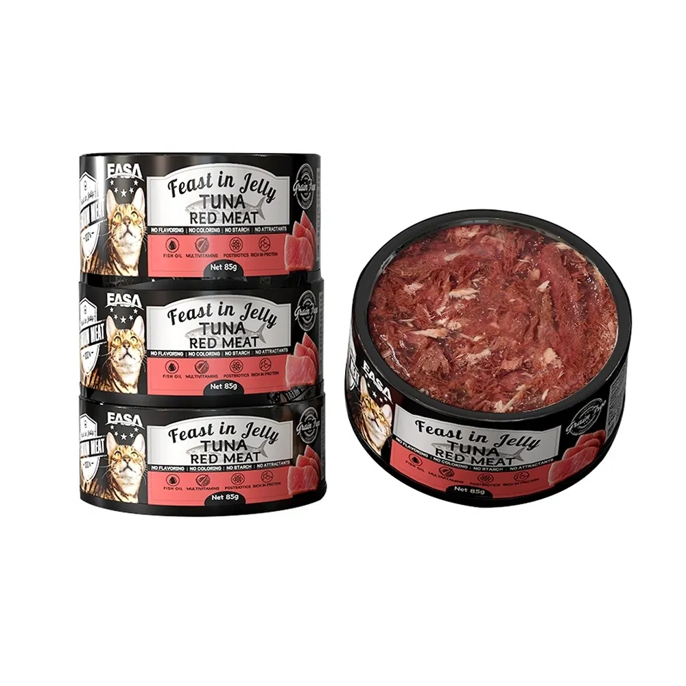 High Water Content 85g Tuna Red Meat Cat Jelly Wet Food Can