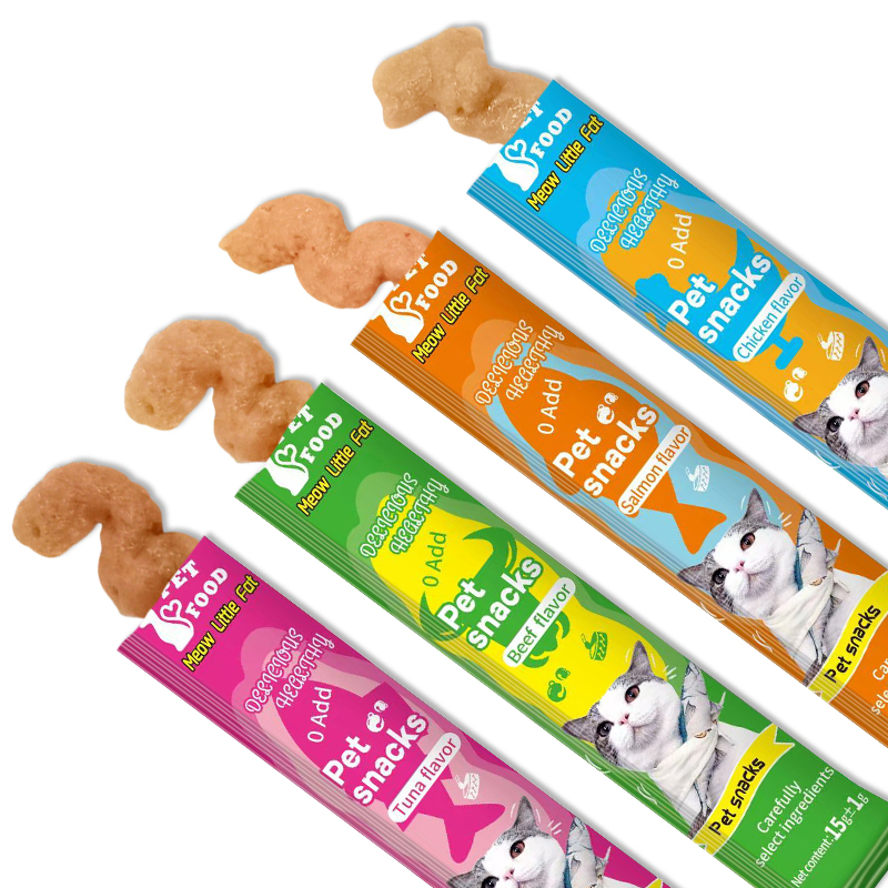 Chicken Flavor High Protein Nutritious Wet Cat Strips Food Pet Snack Food