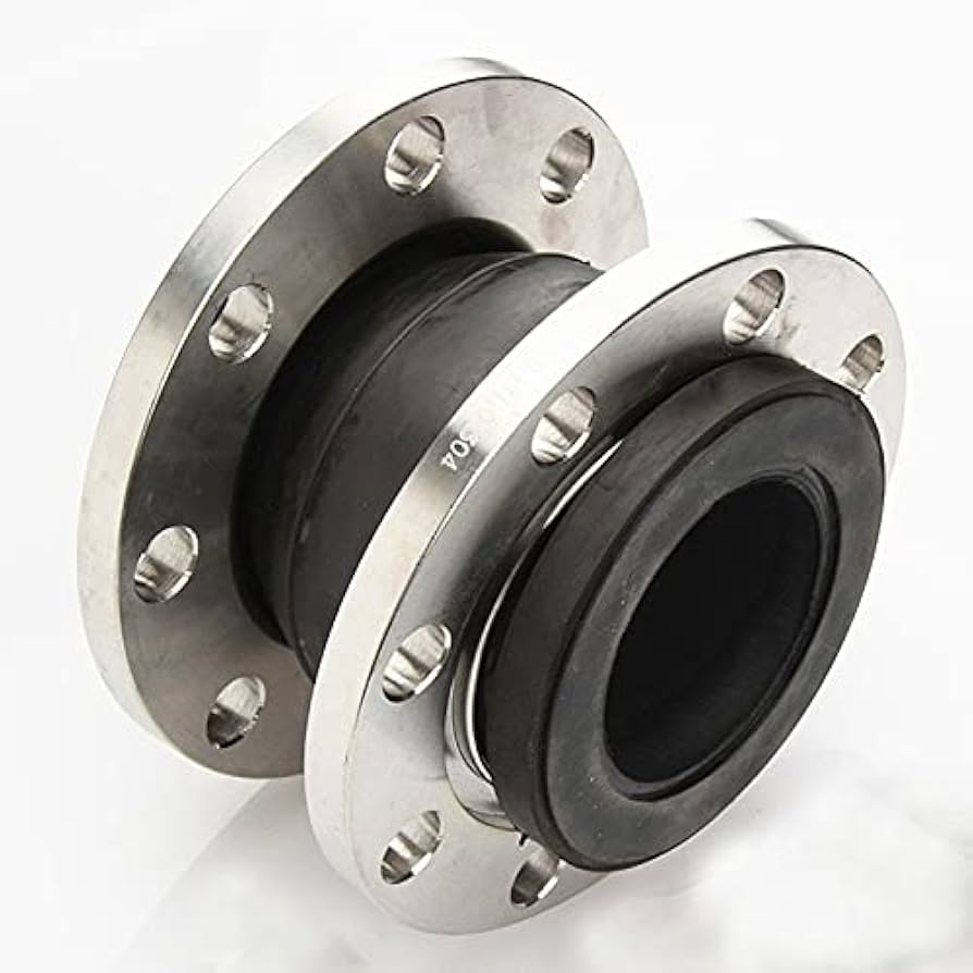 Food Grade / Chemical Resistant Stainless Steel 304/316 Flanged Rubber Expansion Joint