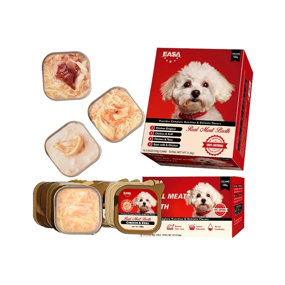 Chicken and Shrimp Meat Broth Canned Pet Dog Wet Food