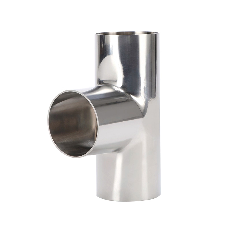 Stainless Steel 304 3 Way Joint Sanitary Mirror Polishing Food-Grade Welded Water Pipe Tee Joint