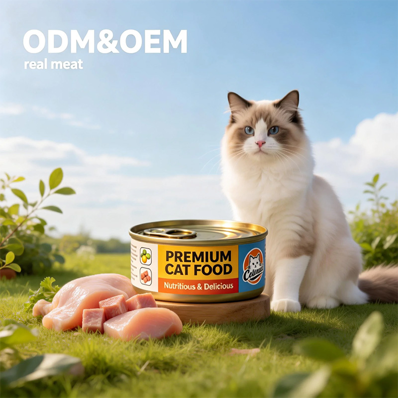 High Protein Chicken Fresh Vegetables Wet Cat Food Canned