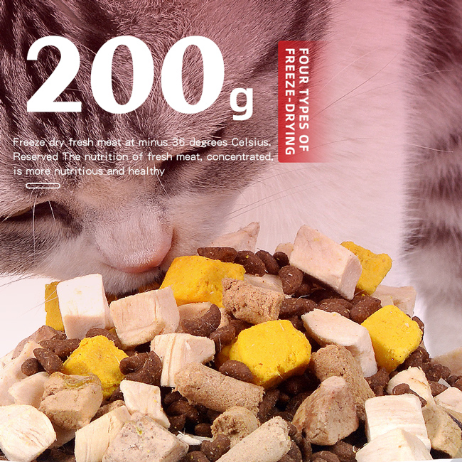 Freeze Dried Natural Grain-Free Cat Food Complete Balanced Pet Dry Staple Food