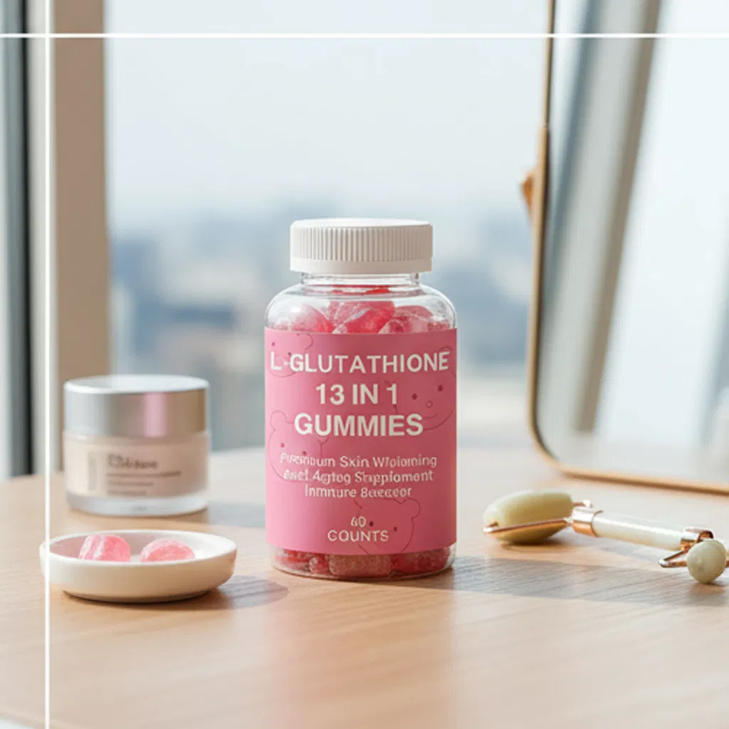 Premium OEM Private Label Organic L-Glutathione Gummy with Collagen 13 in 1 Skin Whitening Brightening Antioxidant Gummies