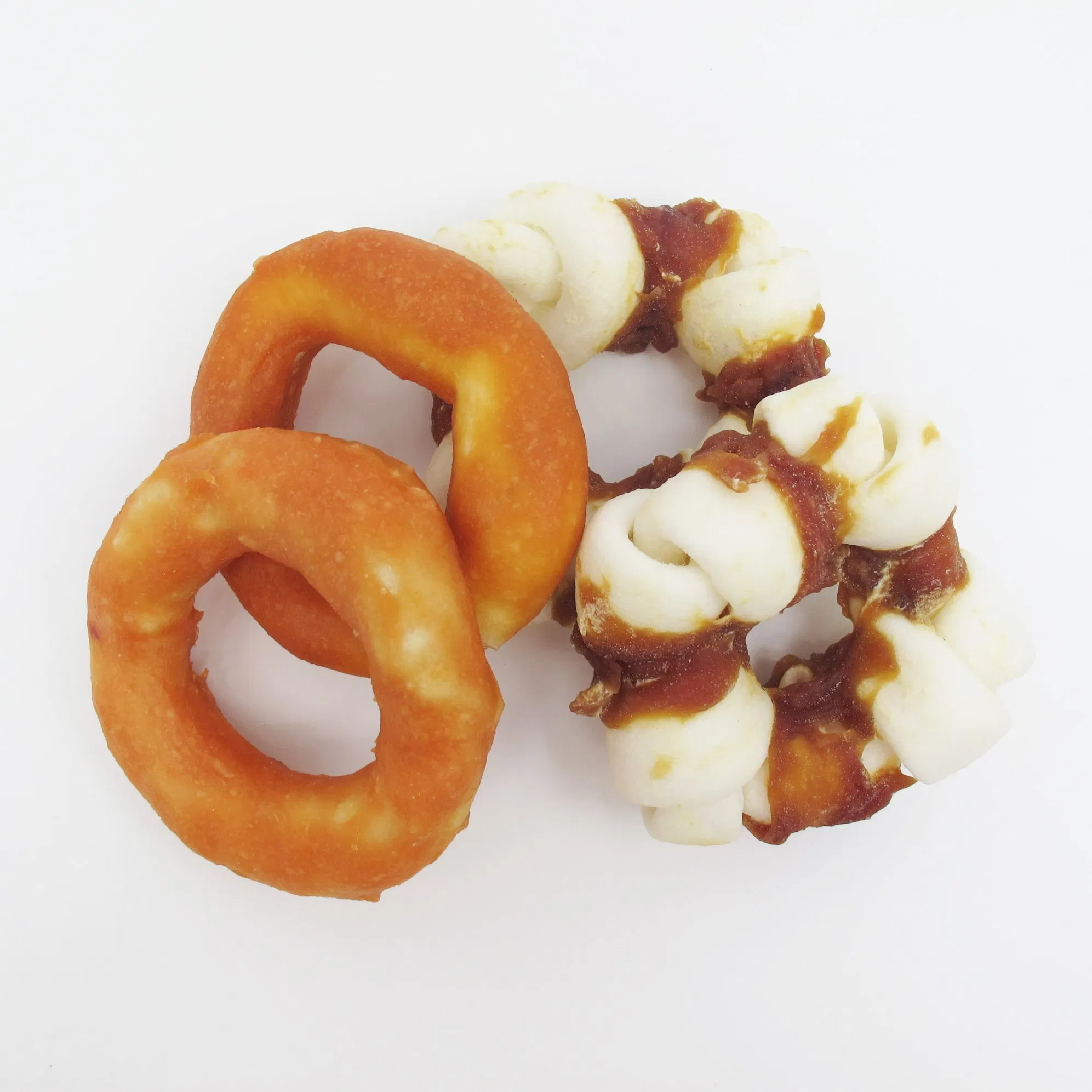 Easy Digestion High Calcium Protein Foamed Cowhide Ring Dried Duck Donut Dry Dog Molar Food Pet Snack Treat