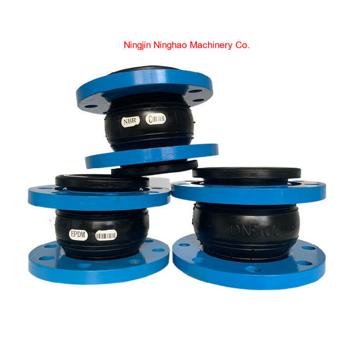2024 DN65 DN80 DN100 DN125 DN150 DIN Pn10 SS316 Food Grade Flange Connection Flexible Single Bellow Rubber Expansion Joint