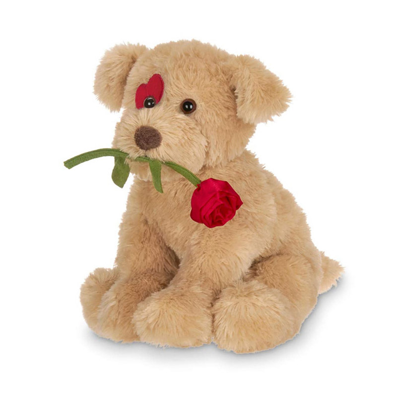 25cm Soft Fluffy Brown Stuffed Animal Toy Cute Plush Dogs for Valentines Day
