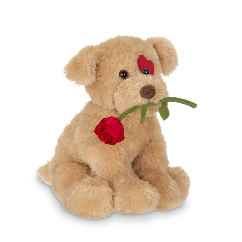25cm Soft Fluffy Brown Stuffed Animal Toy Cute Plush Dogs for Valentines Day