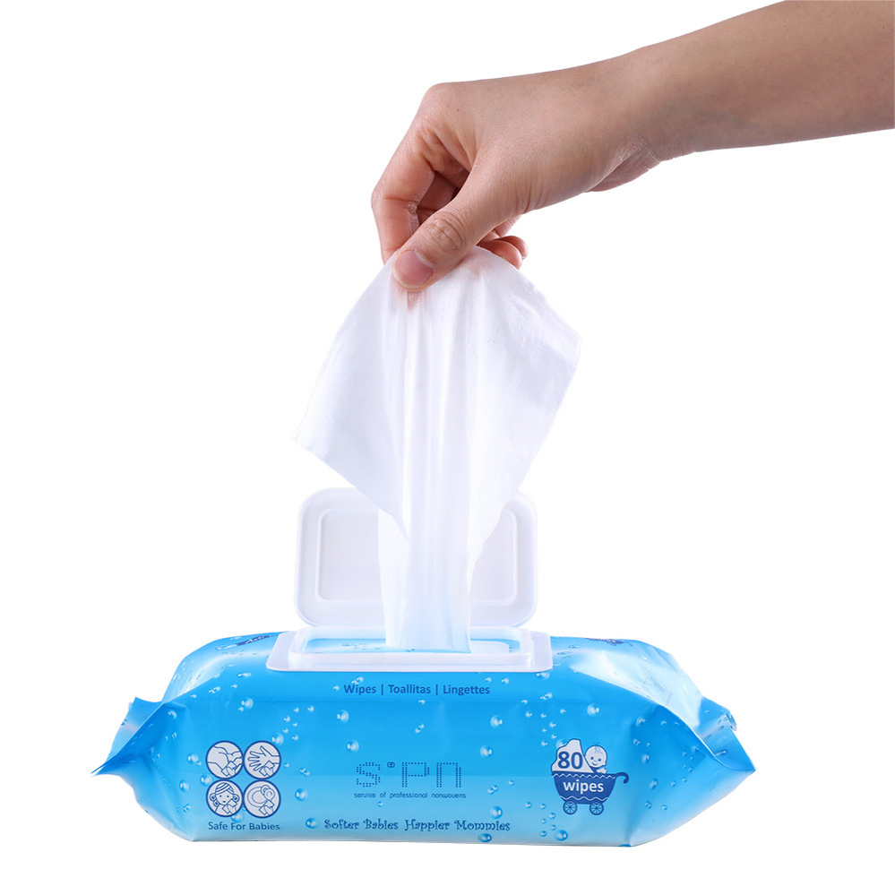 Eco-Friendly Sensitive Skin Wet Wipes Disinfection Soft pH Balanced Cotton Flushable Organic Biodegradable Baby Wet Wipes Manufacturer