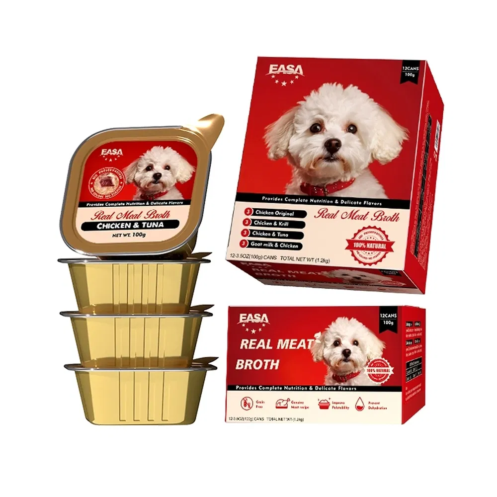 Chicken and Shrimp Meat Broth Canned Pet Dog Wet Food