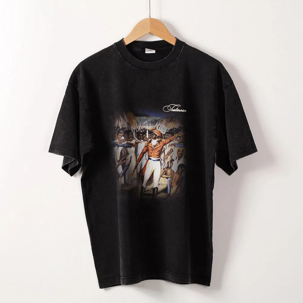 Custom Washed Organic Cotton T-Shirt - Heavyweight Tee for Streetwear Brands &amp; Private Label