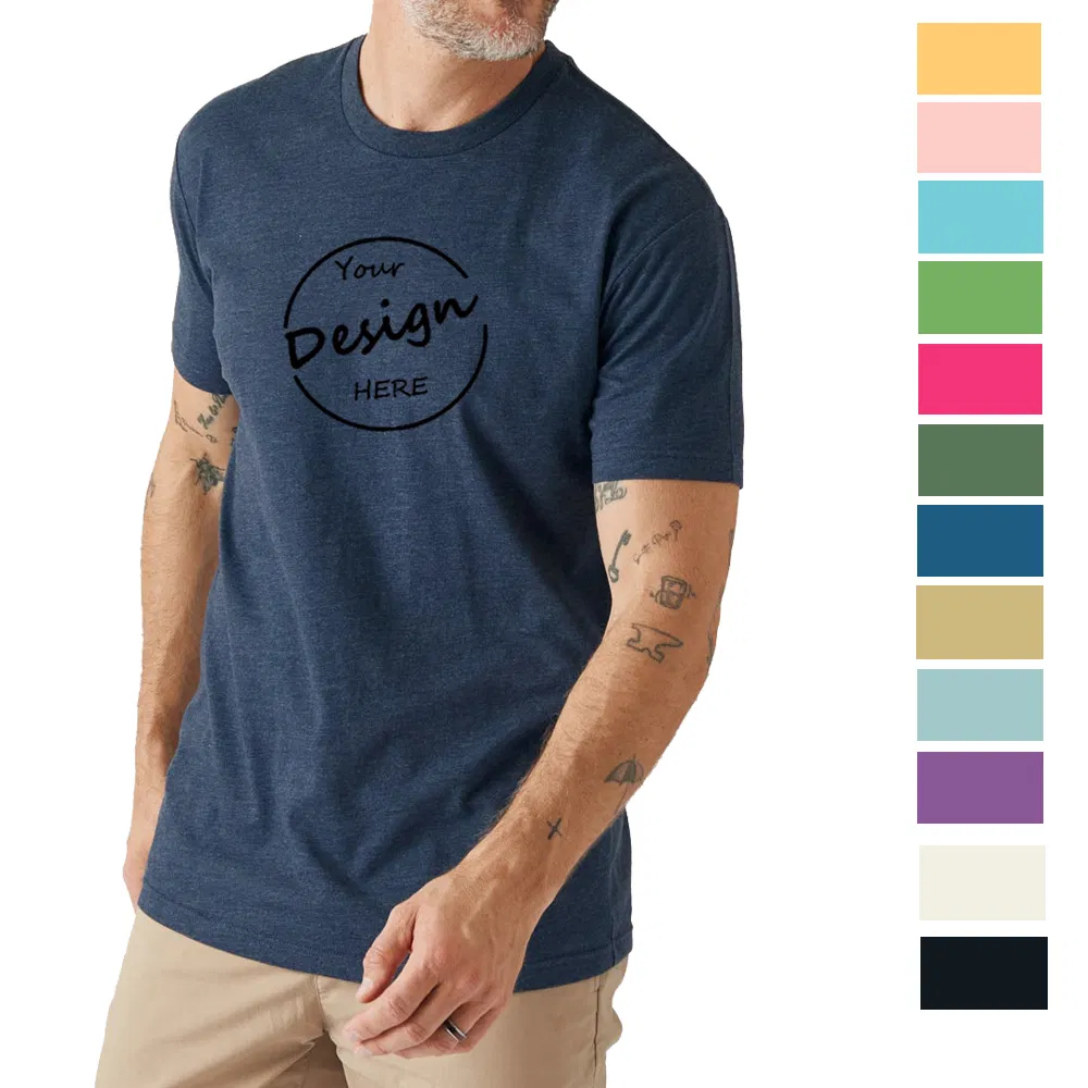 Custom Men's Tshirt Screen Print Plain Casual Basic Short Sleeve Muscle Fitted T-Shirt High Quality 100% Organic Cotton Tee T Shirt for Men Wholesale