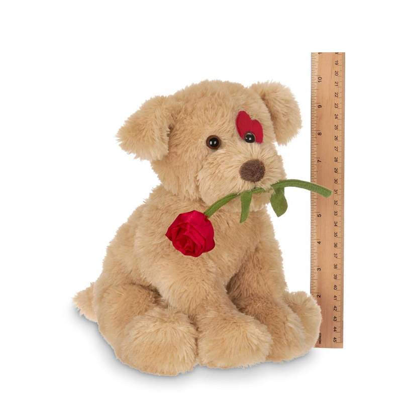 25cm Soft Fluffy Brown Stuffed Animal Toy Cute Plush Dogs for Valentines Day