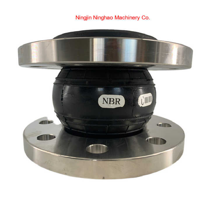 2024 DN65 DN80 DN100 DN125 DN150 DIN Pn10 SS316 Food Grade Flange Connection Flexible Single Bellow Rubber Expansion Joint