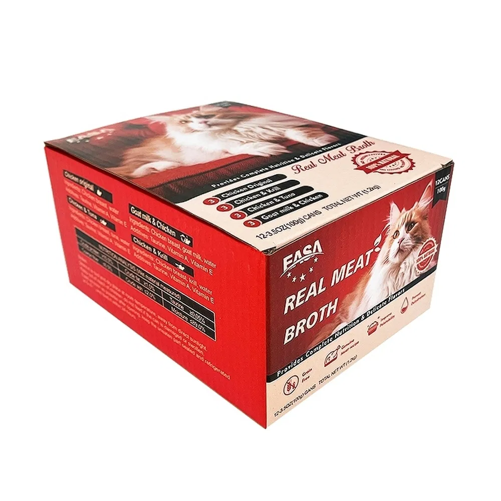 Low-Temperature Slow Cooking 100g Chicken Meat Broth Canned Kittens Cat Food Wet