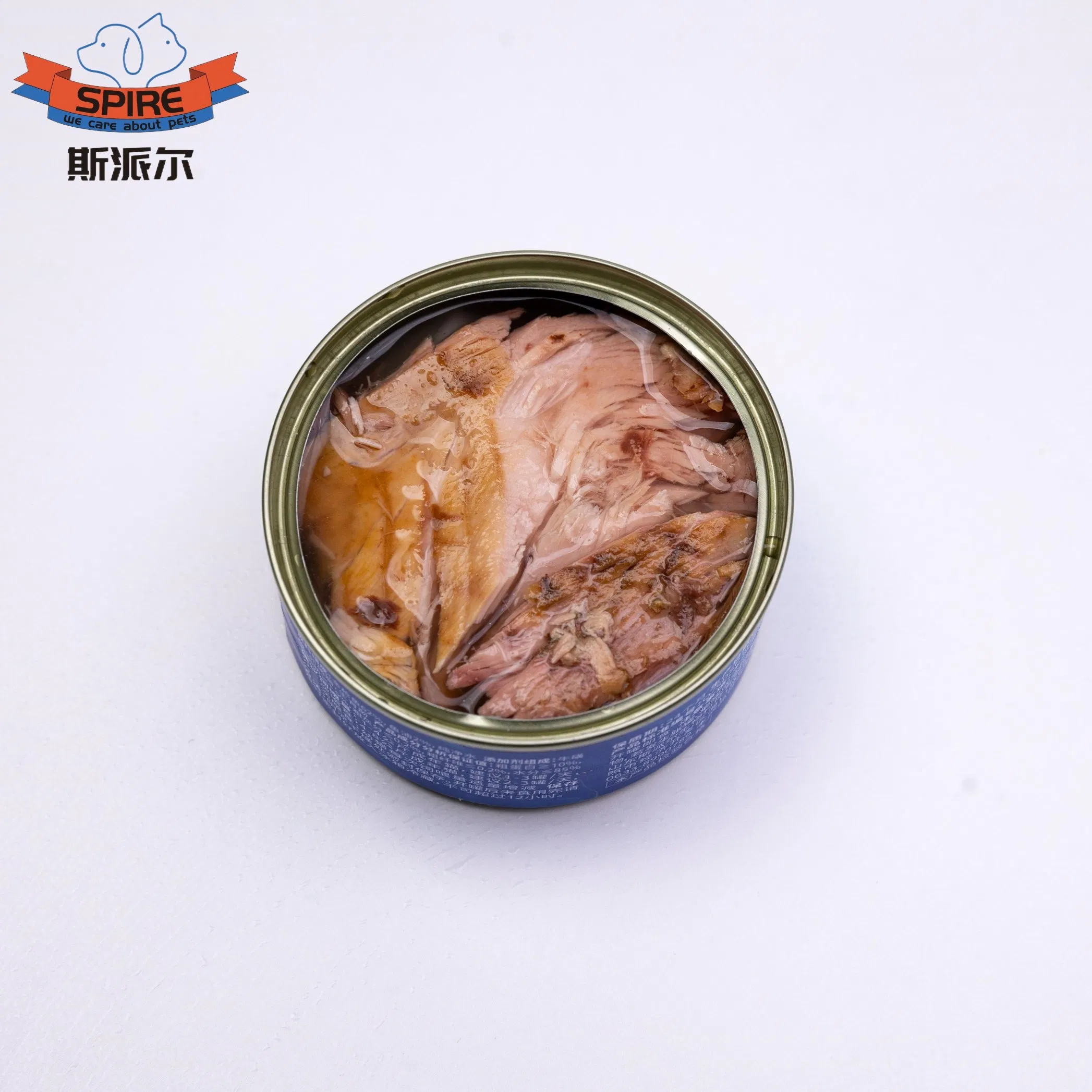 Bulk Discounts OEM Label Wholesale Moist Cat Food in Tuna Broth Flavor Cans