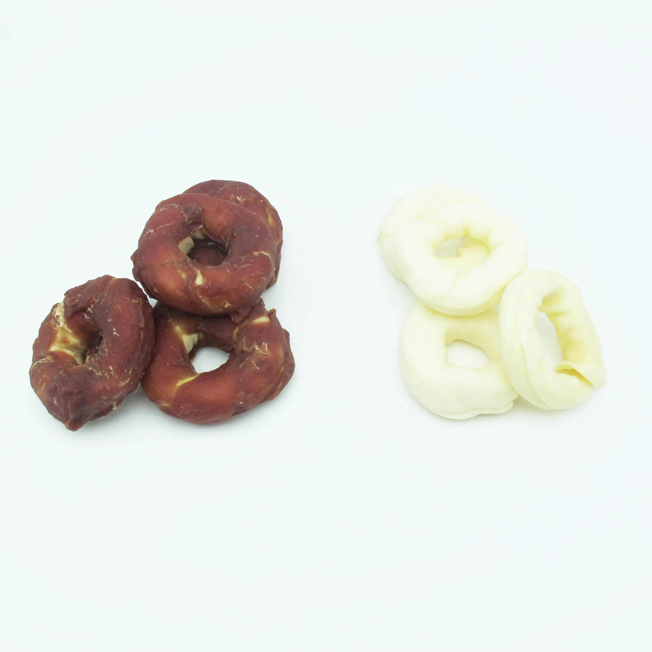 Easy Digestion High Calcium Protein Foamed Cowhide Ring Dried Duck Donut Dry Dog Molar Food Pet Snack Treat