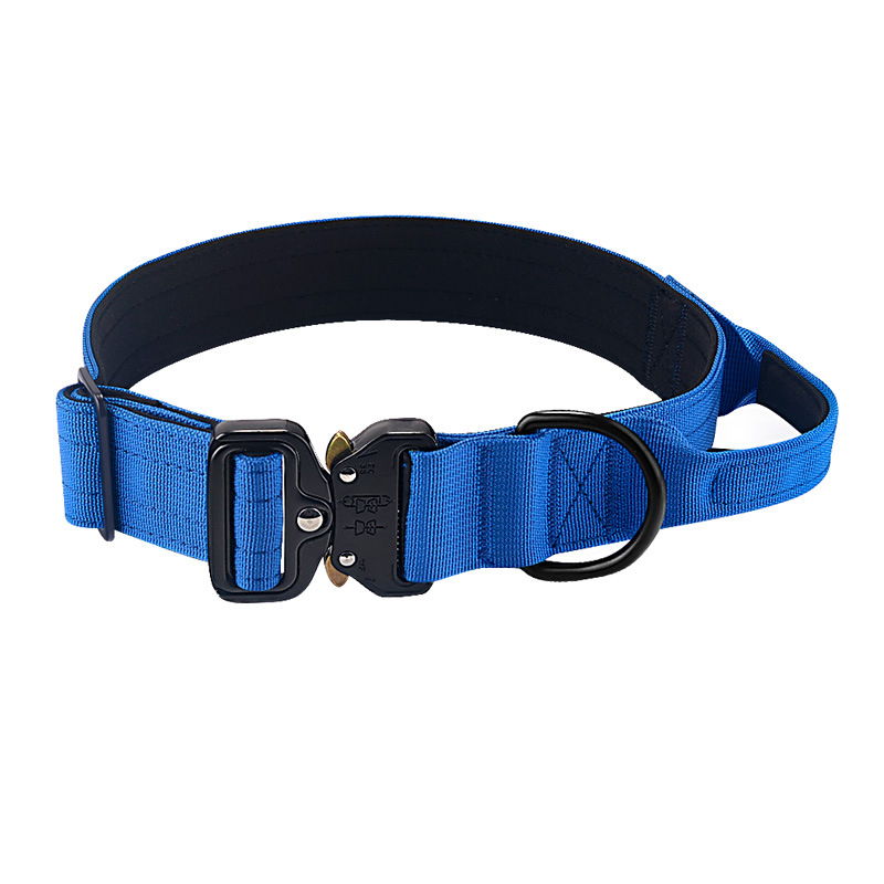 Coleira Tática Personalizada para Cães, Coleira de Metal Resistente para Treinamento e Exercício de Cães