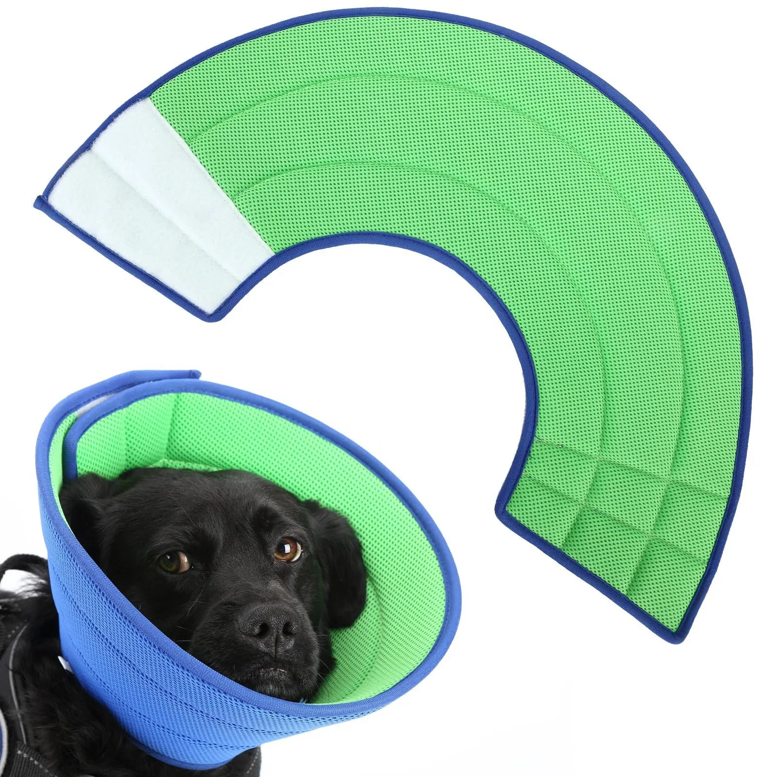 Colar Elizabetano Ajustável para Cães Extra Macio e Respirável