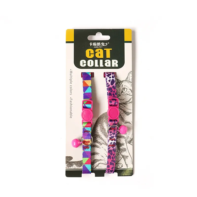 Coleira Personalizada para Gato, Fivela de Segurança Anti Asfixia, Colar Ajustável, Anti Perda para Gatinhos, Decoração com Sino, Coleira para Pescoço